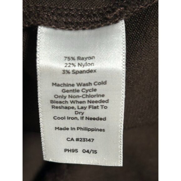 Talbots Petites Size M Brown Elastic Waist Pull On Women's Trousers - Picture 5 of 6